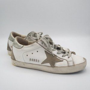 Golden Goose Superstar in White and Silver